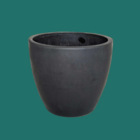 Black pot on a green background by House of Agave.