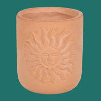 Terracotta Planter with sun design