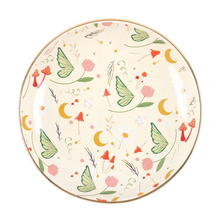 Ceramic Dish for Trinkets, Whimsical Fairies