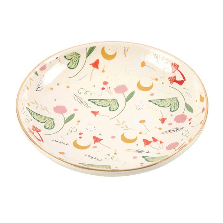 Ceramic Dish for Trinkets, Whimsical Fairies
