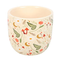 Ceramic Planter, Whimsical Fairies