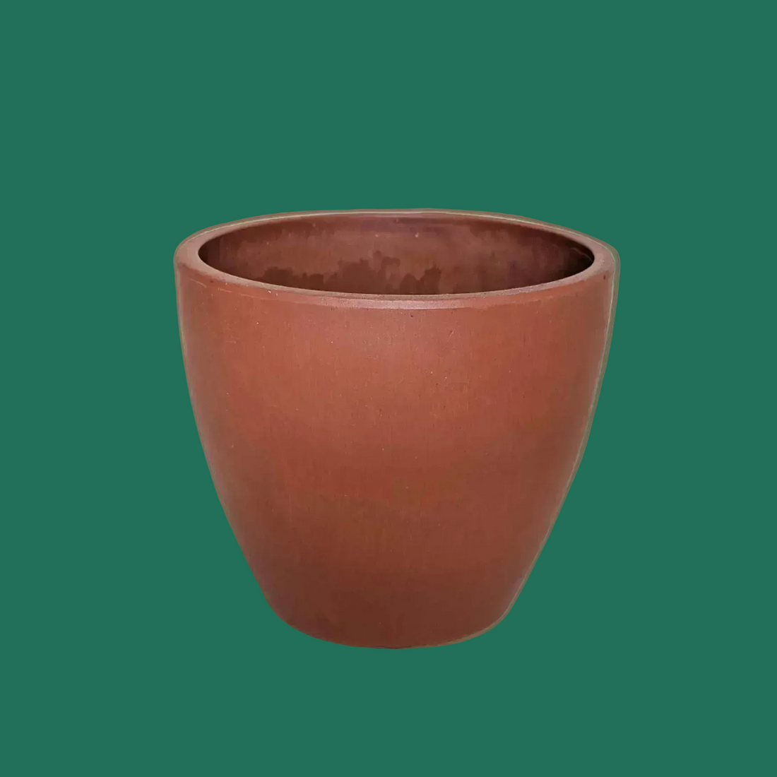 Terracotta eco pot on a green background from House of Agave.