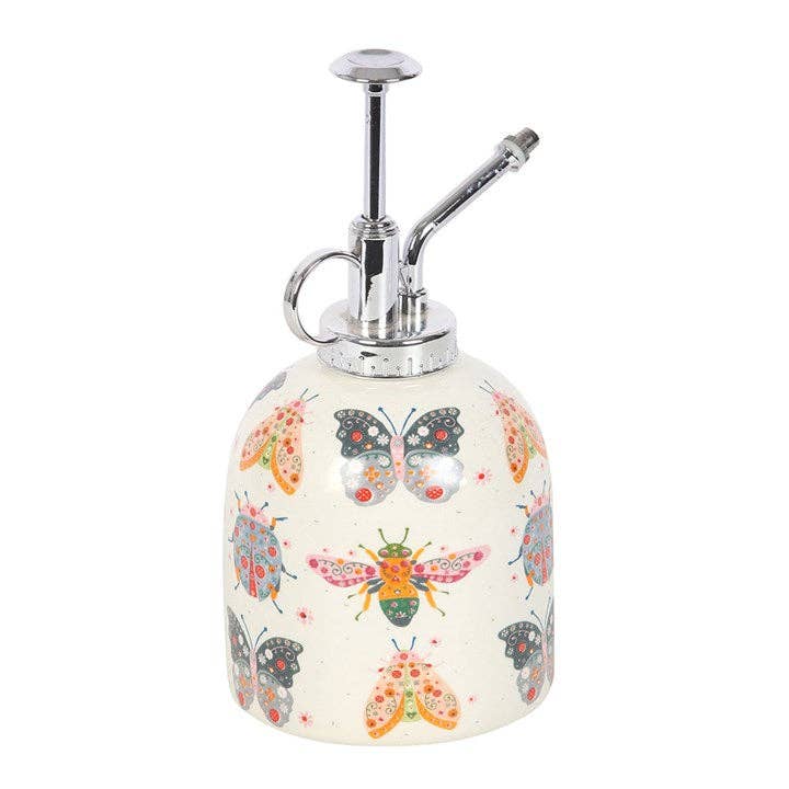 Ceramic Plant Mister, Floral Bug Print