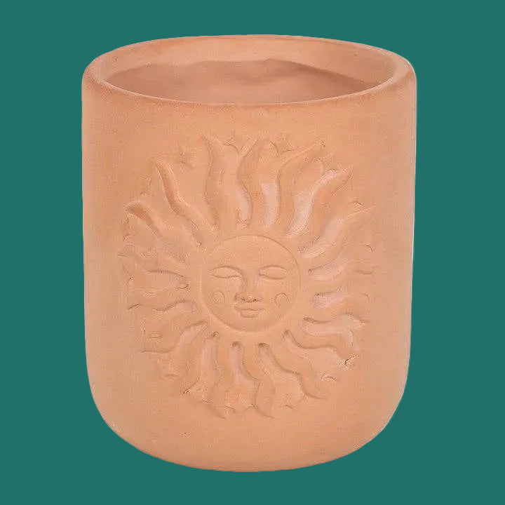 Terracotta Planter with sun design